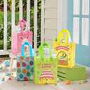 STYPOP 16 Pack 9" Easter Bags for Kids, Non-Woven Gift Bags with Handles, Reusable Easter Baskets for Kids Egg Hunts/Party Favor Supplies, 9.3"*7.7"*4.3"