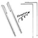 OIIKI 2PCS Dowsing Rods, Retractable divining rods, Portable Pen Shape L Rods, for Ghost Hunting Tools, Divining Water, Treasure, Buried Items Etc (Silver)