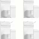 EKOTTOK No Drill Curtain Rod Brackets for 5/8" Rod, Heavy Duty 30LB+, Adhesive & Invisible Nail Curtain Rod Holders, Damage-Free Wall Mount Hooks for Bathroom, Kitchen, Bedroom (4PC, White)