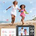 Digital Camera, FHD 1080P Point and Shoot Camera with 32GB SD Card, 2 Batteries, 16X Zoom, Anti Shake, Compact Small Design for Kids Teens Students Girls Boys (Black)