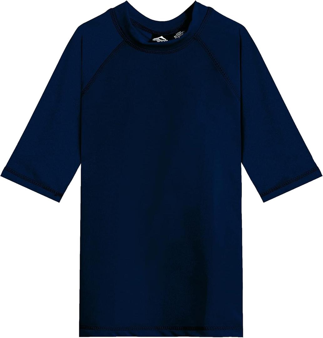 Kanu Surf Boys' Fiji UPF 50+ Sun Protective Rashguard (5T, Navy)