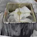 Royal Designs Square Bell Basic Lamp Shade, Black/Gold 7 x 14 x 11.5