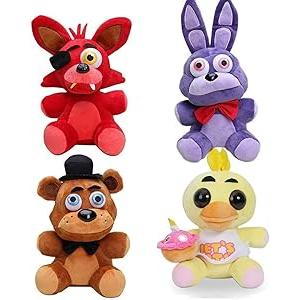 Mokorety FNAF Plush Set  FNAF Security Breach Plushies for Game Fans (Classic) 4 Pack