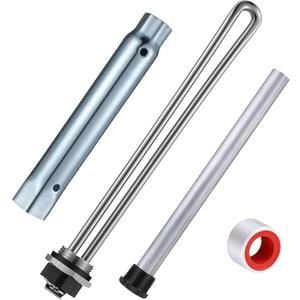 Saillong 4 Pieces RV Water Heater Elements Include 1 Anode Rod 1 Electric Heater Element 1 Dual Hex Wrench and 1 Tape Replacement Kit Compatible with Suburban RV Parts