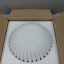 OAKOA Large Decorative Bowl - White Decorative Bowls for Home Decor - Organic Modern Home Decor Bowl - Concrete Ruffle Bowl Decor - Fluted Bowl - Scalloped Bowl