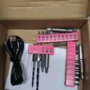 Hi-Spec Electric Screwdriver 27pc 3.6V Pink USB Small Power Screwdriver Set. Cordless & Rechargeable with Driver Bit Set