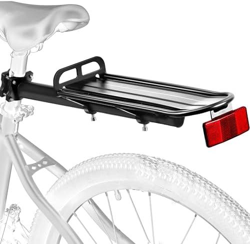 YONTUO Rear Bike Rack,Bike Cargo Rack,Aluminum Alloy,Large Size Reflective,Retractable,Universal