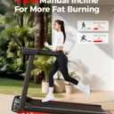 Abonow Foldable Treadmill for Home Small with Incline - 3.0HP Quiet Walking Pad Treadmill with Handles, 300LBS Capacity, Home Office 3-in-1 Portable Treadmills for Running Jogging Walking
