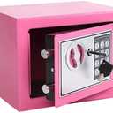 Yuanshikj Electronic Deluxe Digital Security Safe Box Keypad Lock Home Office Hotel Business Jewelry Gun Cash Use Storage (Pink)