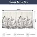 Riyidecor Clawfoot Tub Extra Wide Shower Curtain 180Wx72H Inch Flower Wrap All Around Circular Round Floral Wildflower Botanical Plants Herbs Decor Bathroom Polyester Waterproof Metal Hooks 32 Pack