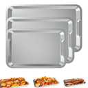 PETKAO Baking Sheet Set for Ninja B33003 Foodi NeverStick Premium, Nonstick Cookware Set for Oven, Dishwasher Safe, w/ 10 x 15 & 11 x 17 & 12 x19" Cooking Trays, Cookie Sheets for Ninja Sheet Pan 3PCS