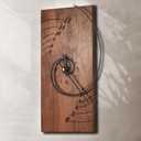 ACODE 14 Inches Fibonacci Curve Rectangular Wall Clock, Walnut Wall Clock Battery Operated Silent Non-Ticking, Wooden Clock dial with Black Spray Metal Pointer, Wall Decor,Decorative Table Clock