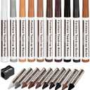 DAIXISM Furniture Markers Touch Up,Wood Filler Floor Scratch Repair Kits,Set of 21-Markers and Wax Sticks with Sharpener Kit for Funiture Repair,Floor Scratch.