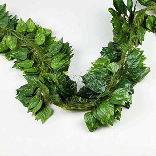 EdricShop 12pcs/lot 90" Artificial Rohdea Ivy Leaf Garland Plants Vine Fake Foliage Flowers Wedding Home Decorations 7.5 Feet