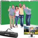 7.87ft x 13.12ft Green Screen Backdrop Kit with Stand, Adjustable Background with Heavy Duty Stand, Large Collapsible Backdrop for Studio Photography, Video Shooting, Live Streaming, Gaming