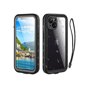 Waterproof Phone Case Compatible with iPhone 13, IP68 Waterproof Shockproof Dust-Proof Phone Case with Built in Screen Protector, Full Body Protective Case (Black, iPhone 13)