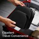 Epesoware Small Hard Hat Travel Case for Baseball Caps - Crush Proof Cap Carrier for 3 Hats, Hat Storage Organizer with Adjustable Shoulder Strap and Handle, for Travel & Home Use, Black