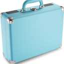 Vinyl Stereo Blue Record Player 3 Speed Portable Turntable Suitcase Built in 2 Speakers RCA Line Out AUX Headphone Jack PC Recorder