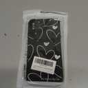Phone Case for Women/Girls, White Love Hearts Creative Phone Case Compatible with iPhone Xs MAX, Black