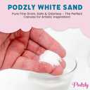 Podzly 5 Pound Decorative Bulk Craft Sand - White Sand for Weddings, Crafts, Classroom & Projects