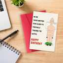 2 x Missonemi Funny Birthday Card for Men, Humorous Bithday Gifts Card for Him, Boyfriend Husband Birthday Card, Birthday Card for Dad - YOU'RE ANOTHERYEAR CLOSER TOYOUR BALLS TOUCHING THEWATER