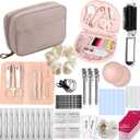 Wedding Emergency Kit for Bride, Bridal Emergency Kit with Makeup Bag, 26 in 1 Wedding Essential Items for Bride Daily Use Team Bride (Khaki)