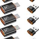 10-Pack 10Gbps/120W USB C to USB Adapter & C Male to 3.1 Female Charger,Compatible with MacBook Pro/Air, iPhone 16 15 Pro Max/15 Plus/14 13 12 Samsung Galaxy S24/S23/S22/S21