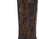 wetkiss Cowboy Boots for Women Knee High Cowgirl Boots, Western Boots with Floral Embroidered Pointed Toe Chunky Heel Pull On Retro Vintage Classic Tall Boots for Ladies 7.5