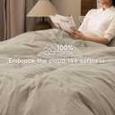 PHF 100% Cotton Muslin Duvet Cover King Size, 3-Layer Guaze Ultra Soft Breathable Textured Linen Like, 3pcs Bedding Comforter Cover Set for All Season, Duvet Set with 2 Pillow Shams, 104"x90", Natural