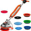 HHQ Commercial Floor Scrubber Machine, 13" Heavy Duty Orbital Floor Cleaner Buffer and Polisher- Deep Cleaning Hard Floors and Carpets with Ease, 3 Brushes & 3 Cleaning Pads, Orb-6