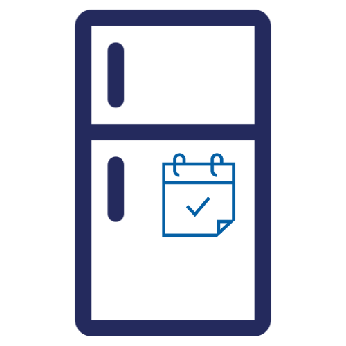 Monthly Magnetic Dry Erase Calendar for Refrigerator