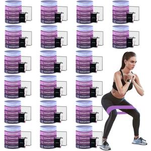 KANGFITER 100 PCS Bulk Resistance Bands Latex, Loop Exercise Bands Set for Gym Members Sports Class Students Gift, 5 Pieces Each Set with Storage Bag, Fitness Bands for Outdoor Home Gym Yoga Pilates