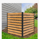 SLSY Air Conditioner Fence Trash Can Fence Wood Privacy Fence Panel for Outside, 3 Panel 