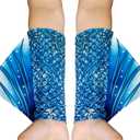 color cosplayer Mermaid Gloves Fish Scale Arm Sleeves Print Fin Halloween Costume Accessories for Women and Girls