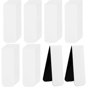 48 Pieces White Magnetic Bookmarks Book Marker Clip Sublimation Bookmarks, Magnetic Page Markers Clips for Kids Students Teachers Classroom Office Reading Book Lovers Supplies