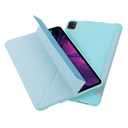 Insten - Silicone Soft Tablet Case Compatible with iPad Pro 11" 2020, Multifold Stand, Magnetic Cover Auto Sleep/Wake, Pencil Charging, Light Blue