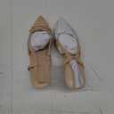 Coutgo Womens Kitten Heels Slingback Mesh Pumps Bow Tie Closed Pointed Toe Two Tone Slip on Work Dress Shoes 8