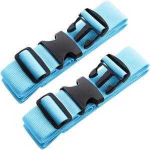 2pcs 742Luggage Straps for Suitcases,Adjustable Suitcase Straps and Heavy Duty Strap Buckle Packing Straps Travel Accessories,Blue