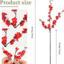 8pcs Red Cherry Blossom Branches 36in Cherry Blossom Decor