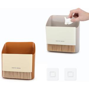 Small Broom and Dustpan Set, Portable Hand Whisk Broom Brush, Mini Hanging Trash Can, Soft Bristle Household Brooms with Dust Pan Combo Set for Cleaning Home, Desktops - 2 Pack (Gray+Orange)