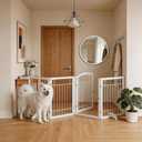 Vantas Dog Gate Indoor with Door, Freestanding, Foldable, 96" W x 30" H