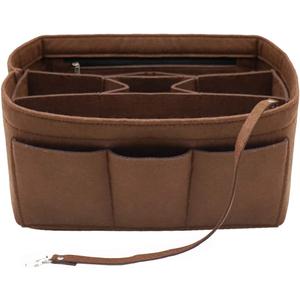 LEXSION Felt Insert Bag Organizer Bag In Bag For Handbag Purse Organizer Fits Speedy Neverful (Small, Brown)