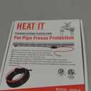 HEATIT Electric Heating Cable Automatic Heat Tape Pipe Freeze Protected Heated Cable PVC Pipe Heater 7 Feet