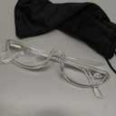 LONDON MOLE Brainy reading glasses | Cool half moon shaped readers | Unisex | Spring hinges (Transparent)