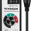 VIVOSUN Variable Fan Speed Controller, Speed Adjuster for Inline Duct Fan in Ventilation System