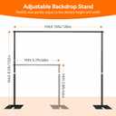 8.5x10ft Heavy Duty Backdrop Stand Adjustable Pipe and Drape Stand