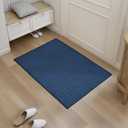 OJIA Washable Rugs 3x5 Braided Entryway Rugs Indoor Outdoor Rug Cotton Hand-Woven Throw Rug Front Door Mat Black Area Rug Farmhouse Kitchen Rugs Entry Rug Door Mats Entrance for Bedroom Porch