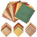 Juexica 30 Pcs 30 Pcs 7.9" x 7.9" Wood Veneer Sheets Variety Pack Square Wood Veneers,Thickness Different, for Marquetry, Inlay, Woodworking Projects(Various Color)