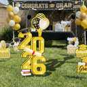 2026 Graduation Decorations - 3.5FT Large Class 2026 Graduation Yard Sign Yard Decorations Congrats Graduation Lawn Signs 2026 Grad Yard Signs with Stakes for Outdoor Indoor Congrats Graduation Party Decoration Supplies