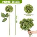 Sggvecsy 12Pcs Artificial Chrysanthemums Flowers Ball Silk Fall Chrysanthemums Fake Mums for Indoor Outdoors Garden Home Wedding Bouquet Spring Summer St Patricks Day Decor(Green)